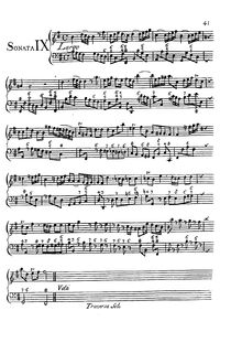 Partition complète, flûte Sonata en B minor, Sonata Op.1, No.9, B minor