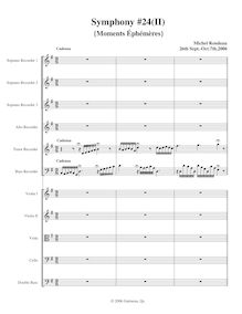 Partition , Moments Éphémères, Symphony No.24, C major, Rondeau, Michel