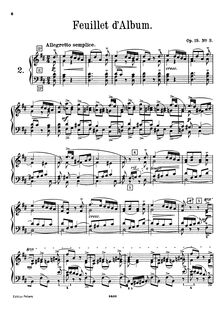 Partition complète, 6 pièces, 6 Пьес ; 6 Morceaux, Tchaikovsky, Pyotr par Pyotr Tchaikovsky