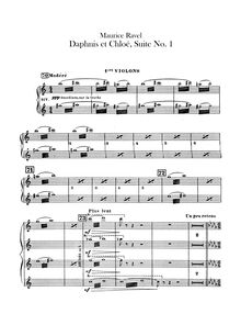 Partition violons I, Daphnis et Chloé  No.1, Fragments symphoniques