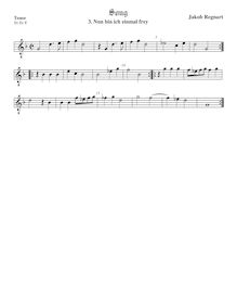 Partition aigu 2 viole de gambe, octave aigu clef, chansons, Regnart, Jacob