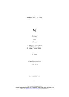 Partition complète, Piano Sonata No.6, B major, Novegno, Roberto