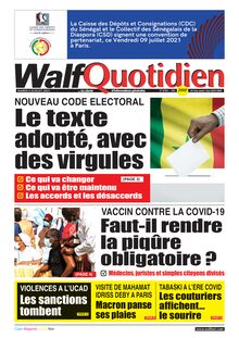 Walf Quotidien n°8784 - du Mardi 06 juillet 2021