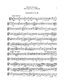 Partition clarinettes 1, 2 (B♭), Blaník, D minor, Smetana, Bedřich