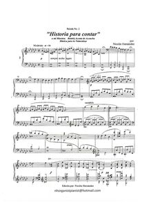 Partition complète, Historia para contar, Balada No.2 para Piano