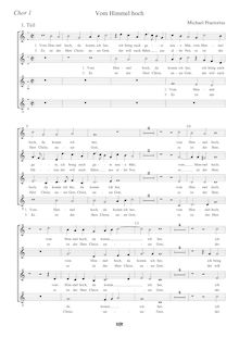 Partition , partie 1, chœur 1, Musae Sioniae, Praetorius, Michael