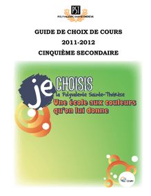 guide 2 choix cours 2011-2012  sec 5b 