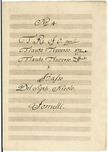 Partition Sonata No.4, 7 Trio sonates, D, G, D, G, C, D, G, Jommelli, Niccolò