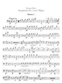 Partition basson 1, 2, Symphony en C Major, Bizet, Georges