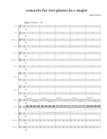 Partition , Allegro Vivace, Concerto pour 2 Pianos en C major, C major