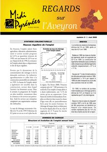 Evolution des principaux services libéraux de santé en Aveyron :  Regards n°2  