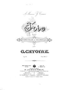 Partition Piano, Piano Trio en F minor, Op.14, F minor, Catoire, Georgy