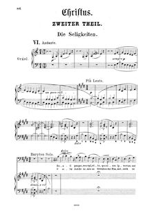 Partition , partie II (S.3/6–10), Christus, Oratorium nach Texten aus der heiligen Schrift und der Katholichen Liturgie par Franz Liszt