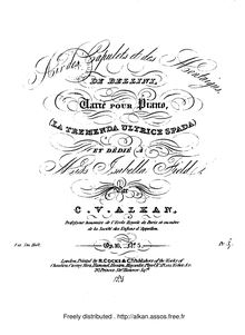 Partition complète, Variations sur un thème de Bellini  La tremenda ultrice spada  de >I Capuleti e i Montecci