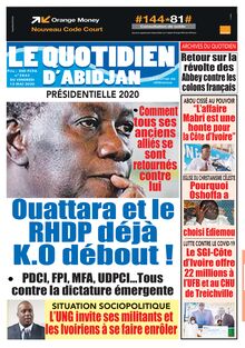 Le Quotidien d’Abidjan n°2843 – Vendredi 15 mai 2020
