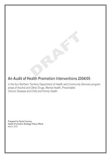 Audit of DHCS Health Promotion Interventions 2004 05