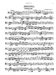 Partition de violoncelle, violoncelle Sonata, Op.14, D minor