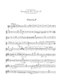 Partition cor 1, 2, 3, 4 (en F), Symphony No.4, Op.29 Det Uudslukkelige
