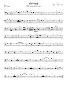 Partition viole de basse, madrigaux pour 5 voix, Marenzio, Luca par Luca Marenzio