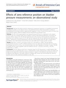 Effects of zero reference position on bladder pressure measurements: an observational study