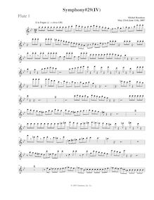 Partition flûte 1, Symphony No.29, B♭ major, Rondeau, Michel par Michel Rondeau