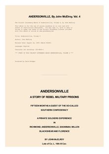 Andersonville — Volume 4 - A Story of Rebel Military Prisons