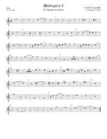 Partition ténor viole de gambe 1, octave aigu clef, Madrigali A Cinque Voci. Quatro Libro par Carlo Gesualdo