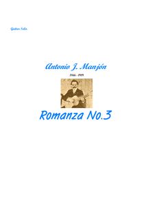 Partition complète, Romanza No.3, Manjón, Antonio Jimenez