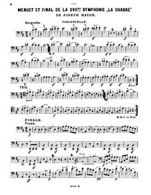 Partition de violoncelle, Symphony Hob.I:73, D major, Haydn, Joseph