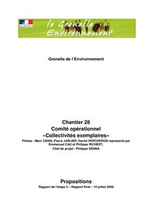 Grenelle de l environnement - Chantier n°28 Collectivités exemplaires