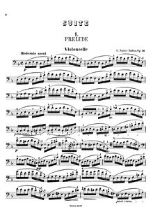 Partition de violoncelle,  pour violoncelle et Piano, Suite für Violoncello und Pianoforte, Op.16, No.1-5