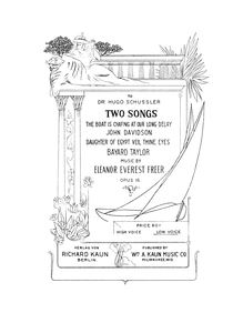 Partition complète, 2 chansons, Op.16, Freer, Eleanor Everest