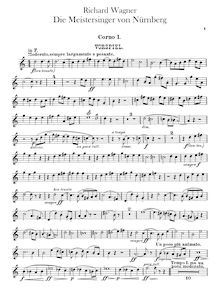 Partition cor 1, 2 (en F), Die Meistersinger von Nürnberg, Wagner, Richard