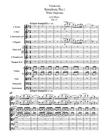 Partition complète, Symphony No.1, Зимние грезы (Zimnie grezy) = Winter Daydreams, Winter Dreams