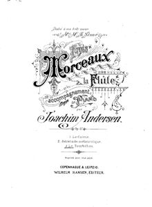 Partition , Le Tourbillon (Score et flûte , partie), 3 pièces pour flûte et Piano, Op.57