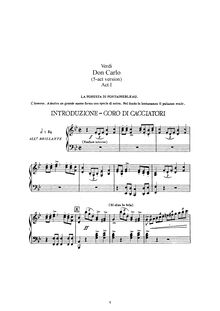 Partition complète, Verdi Don Carlos par Giuseppe Verdi