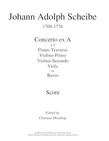 Partition complète, Concerto pour flûte et cordes, Concerto ex A