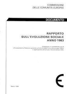 Rapporto sull evoluzione sociale Anno 1983