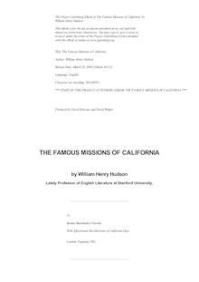 The Famous Missions of California