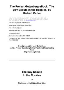 The Boy Scouts in the Rockies - or the Secret of the Hidden Silver Mine