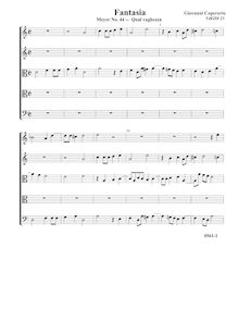 Partition complète (Tr Tr A T B), Fantasia pour 5 violes de gambe, RC 46