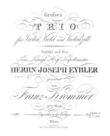 Partition violon, corde Trio, Op.96, Krommer, Franz