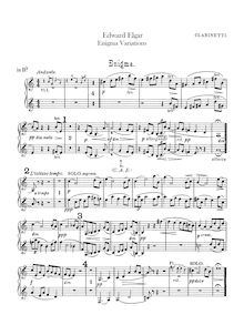 Partition clarinette 1/2 (en B♭), Variations on an Original Theme, Op.36
