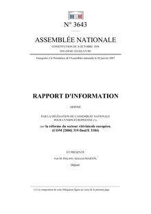 Rapport d information déposé par la Délégation de l Assemblée nationale pour l Union européenne, sur la réforme du secteur vitivinicole européen