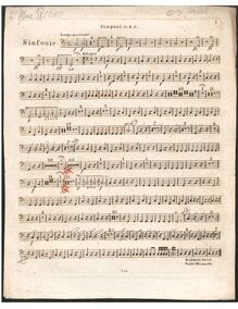 Partition timbales, Symphony No.6 en B-flat major, B♭ major, Sterkel, Johann Franz Xaver