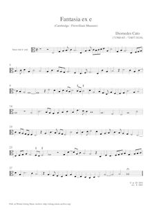 Partition ténor: ténor viole de gambe (Alto-clef) , partie, Fantasia ex e