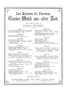 Partition Volume 6, Les maitres du clavecin, Clavier-musik aus alter Zeit ; Old Keyboard Music