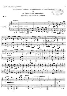 Partition 1 - Marcello: After pour psalm I Cieli immensi narrano, Souvenirs des concerts du Conservatoire