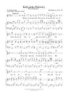 Partition haut voix (A♭ major, Polish text), Simple chansons, Op.76
