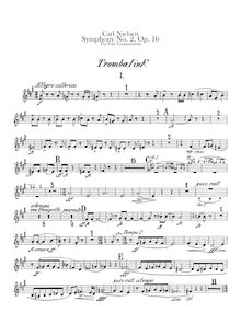 Partition trompette 1, 2, 3 (en F), Symphony No. 2, Op.16 De Fire Temperamenter